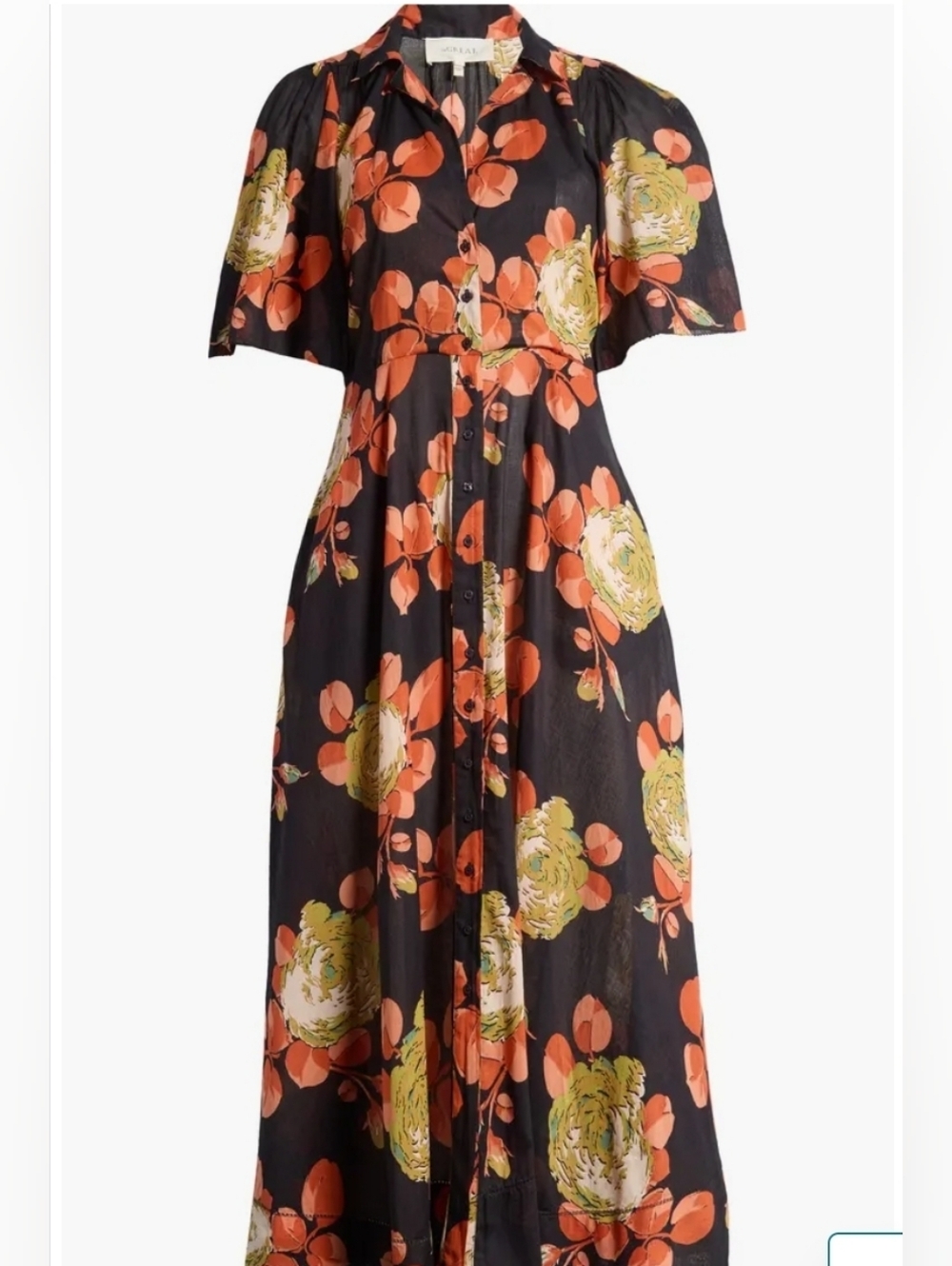 The GREAT. the Bridge dress in cabbage rose floral, 2 ( medium ) - Picture 6 of 15